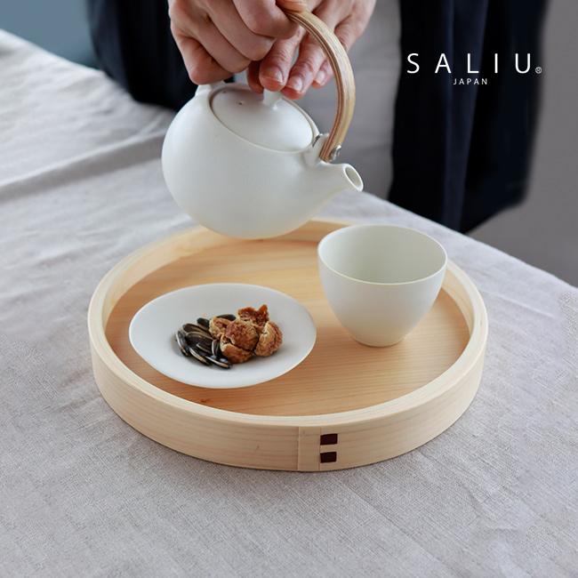 SALIU×木曽駒印 わっぱぼん 小(お盆 おぼん トレー 丸 型 曲げ
