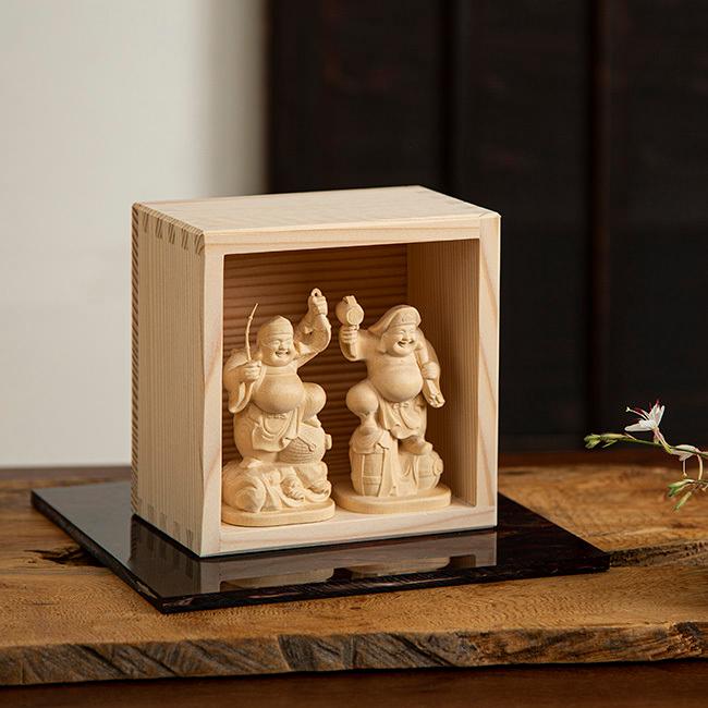 定額山壽量院 祈祷開眼 大開運 枡入り恵比寿大黒天 小(恵比寿 大黒天