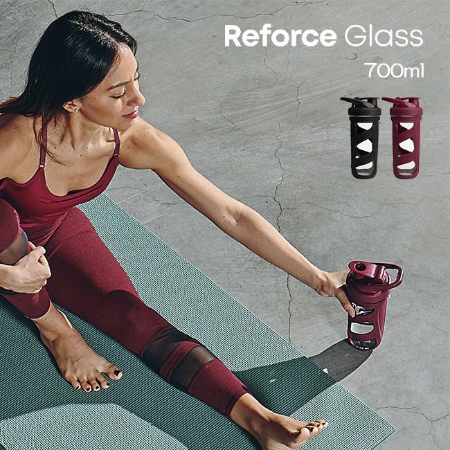 SmartShake スマートシェイク Reforce Glass 700ml(ウォーターボトル 耐熱ガラス ドリンクボトル 直飲み 携帯用 スポーツ)｜kireispot