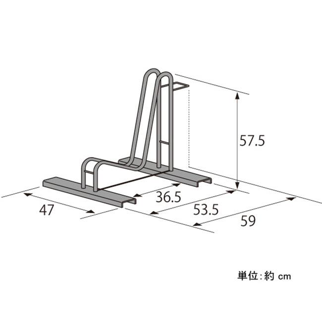 スタンドいらずの自転車ラック1台用 N276(自転車スタンド 自転車置き 家庭用 省スペース 頑丈 転倒防止 自転車 スタンド) メーカー直送 スタンドいらずの自転車ラック1台用 N276(自転車スタンド 自転車置き