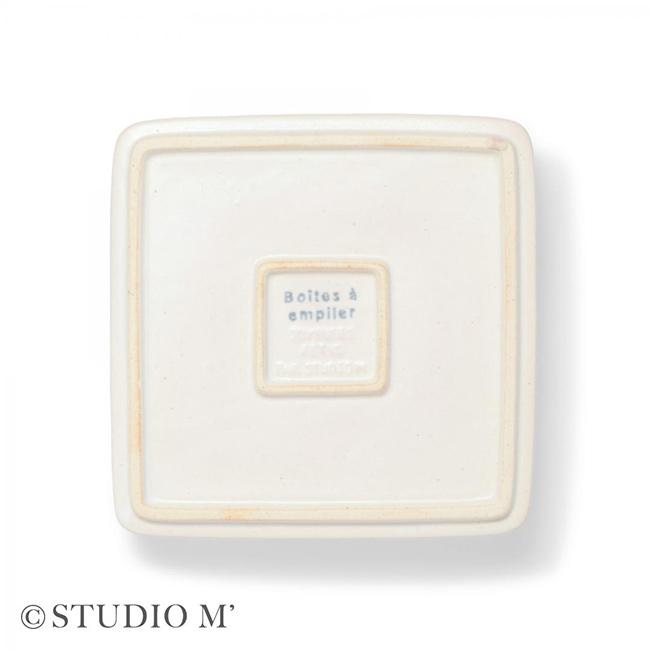 studio m' スタジオエム 白雪 お重 一段重(陶器 重箱 お重箱 一段