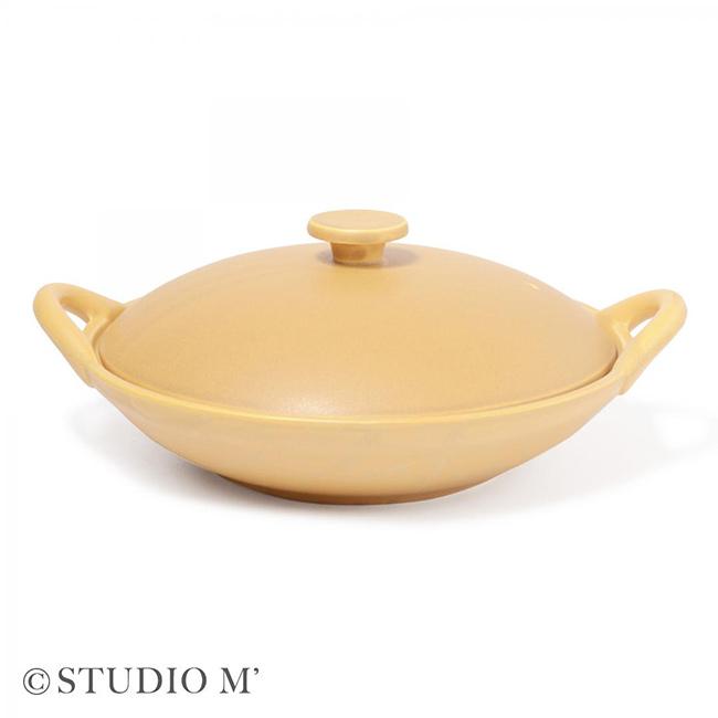 studio m' スタジオエム フントス 浅鍋(耐熱陶器 浅型 両手鍋 おしゃれ