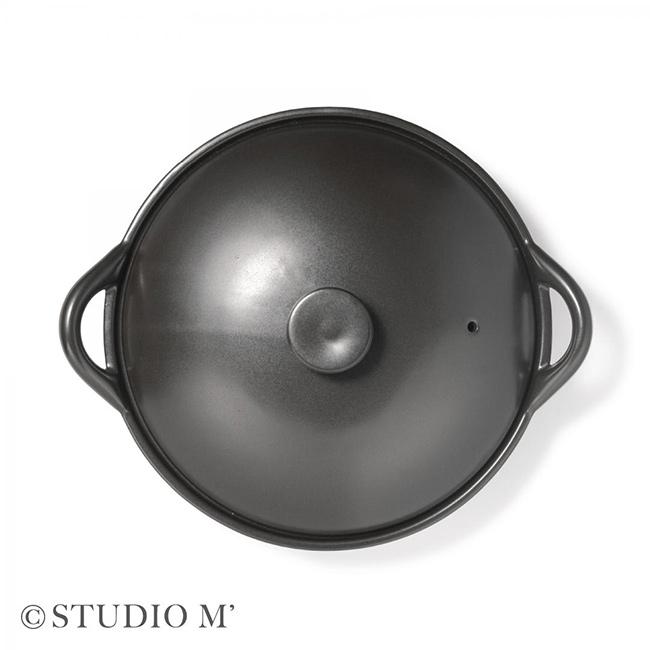 studio m' スタジオエム フントス 浅鍋(耐熱陶器 浅型 両手鍋 おしゃれ