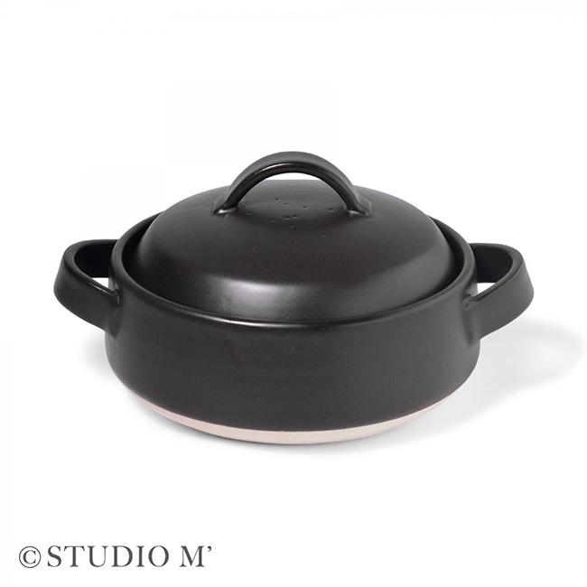 studio m' スタジオエム ナヴァラン 6号 浅鍋(土鍋 浅い 浅め 調手鍋