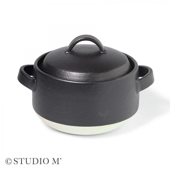 studio m' スタジオエム ナヴァラン 6号 深鍋(土鍋 浅い 浅め 調手鍋