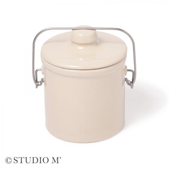 studio m' スタジオエム クリュシュ キャニスター(保存容器 500ml 陶器