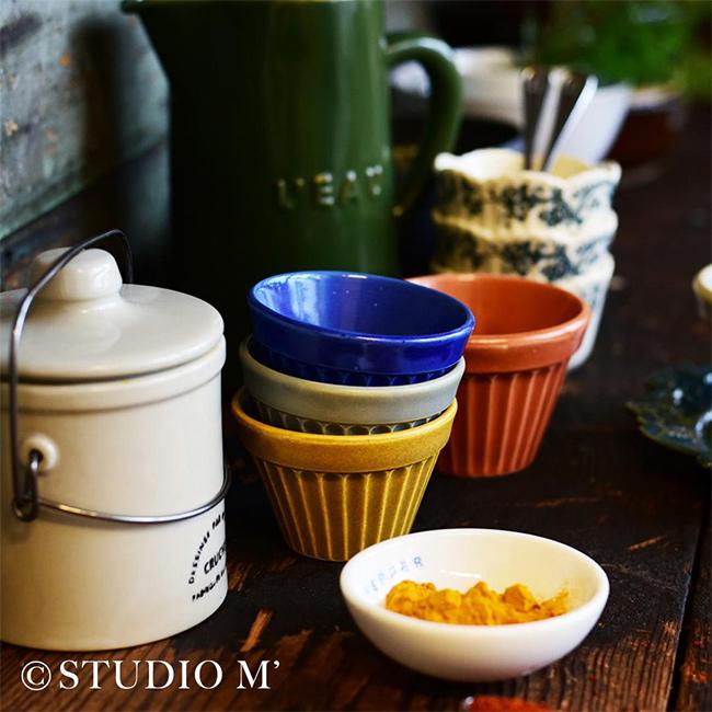 studio m' スタジオエム クリュシュ キャニスター(保存容器 500ml 陶器