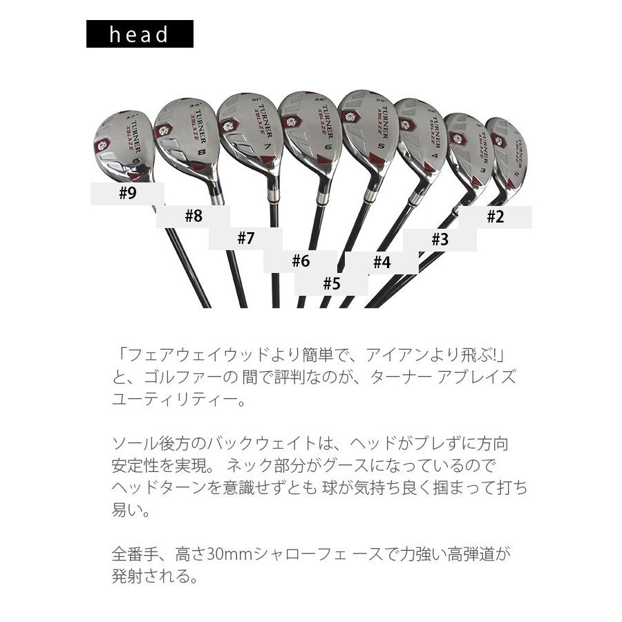 ターナーアブレイズ ユーティリティー 使いやすい ゴルフクラブ ゴルフ 飛距離アップ スコアアップ おすすめ カーボンシャフト ユーティリティ 人気 低重心 Ta430 キレイスポット 通販 Yahoo ショッピング