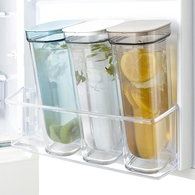 ダブルウォールカラフェ 1L(ピッチャー 冷水筒 蓋付き おしゃれ