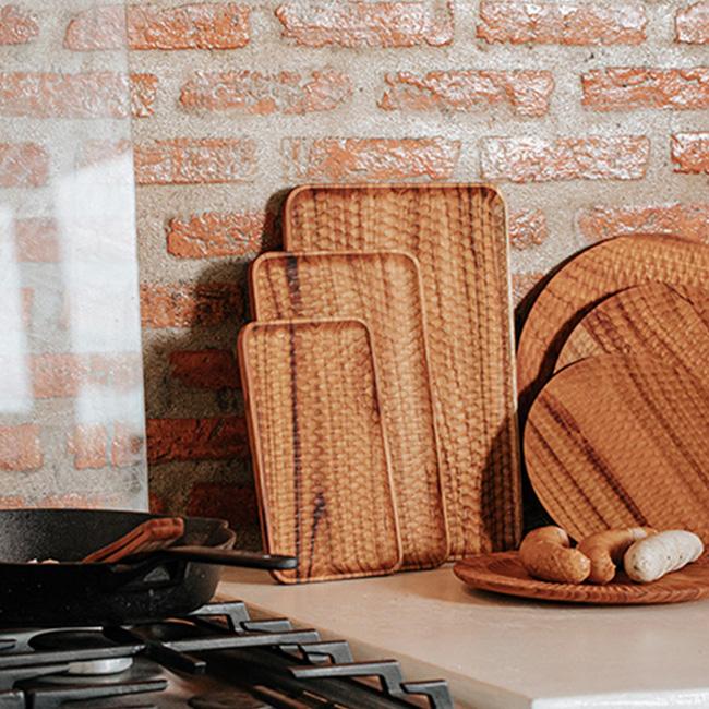 デザイントレー Sサイズ 12×20cm BH-01S(木製 トレー 北欧 カフェ 風