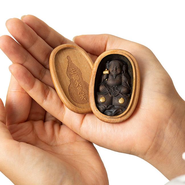豊臣秀吉公の三面大黒天懐中念持仏 T00093(大黒天 御守 お守り 御守り