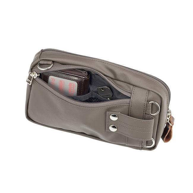 豊乃岡帆布 コート帆布の3WAYポーチ 1001(日本製 メンズ ミニ