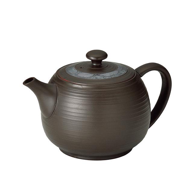 常滑焼 珈琲急須 竹春作 竹春黒蓋ラスターポット 600cc(コーヒー