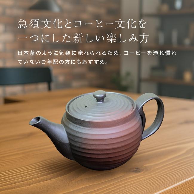 常滑焼 珈琲急須 200メッシュ畳織フィルター付き 600ml(コーヒー急須