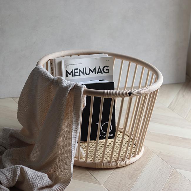 ツルヤ商店 籐バスケット maru L(籐 ラタン カゴ バスケット ツルヤ商店 籐バスケット maru L(籐 ラタン カゴ バスケット