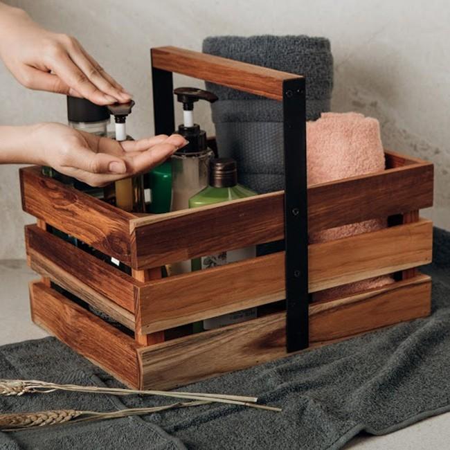 ツールボックス Az 01 コスメ ボトル 収納ボックス 木製 おしゃれ 木 収納box インテリア 小物 収納 小物入れ 持ち運び 即納 Tu143 キレイスポット 通販 Yahoo ショッピング