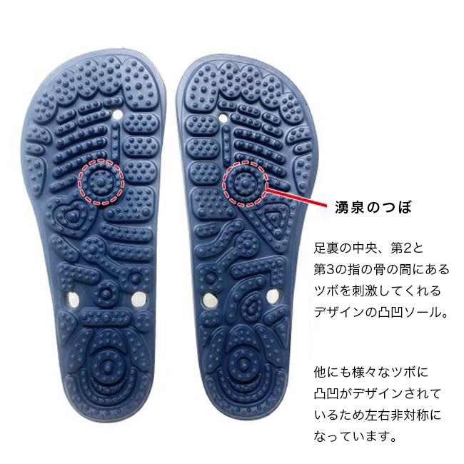 大和工房 ルーム雪駄 リフレクソロジー 合皮花緒 H160(室内用 健康