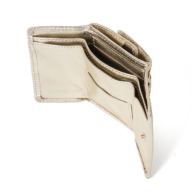 シープスキン やわらか三つ折り財布(ミニ財布 三つ折り財布 レディース