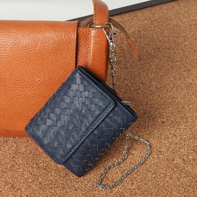 シープスキン やわらか三つ折り財布(ミニ財布 三つ折り財布 レディース