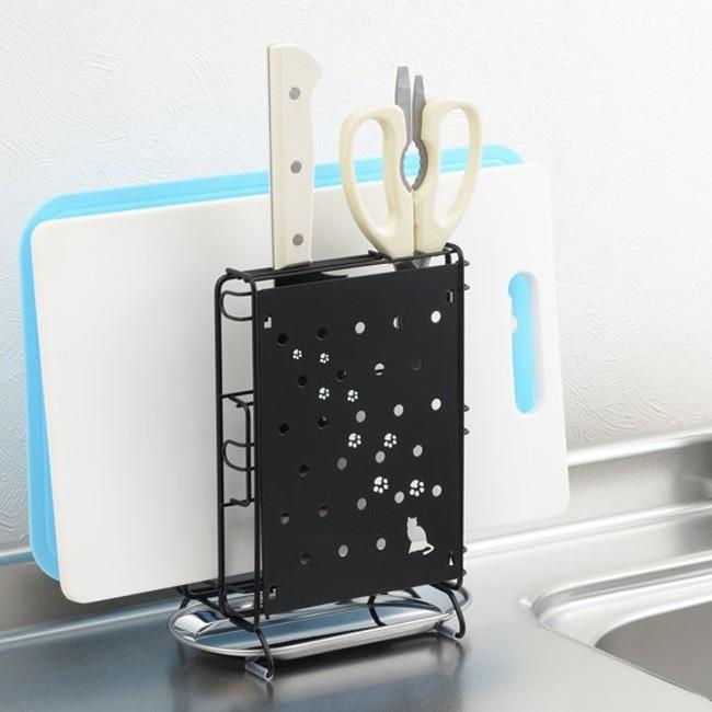 ヨシカワ クロネコキッチン包丁 まな板 キッチンばさみスタンド 日本製 おしゃれ まな板スタンド ねこ デザイン キッチン用品 スチール製 ネコ柄 Yo164 キレイスポット 通販 Yahoo ショッピング