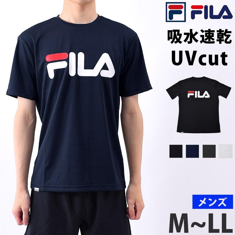 Fila フィラ メンズ Tシャツ ランニング ウェア 半袖 クルーネック 速乾 スポーツウェア ヨガ ウェア ロゴtシャツ M L Ll ネコポス発送 キレイストア 通販 Yahoo ショッピング