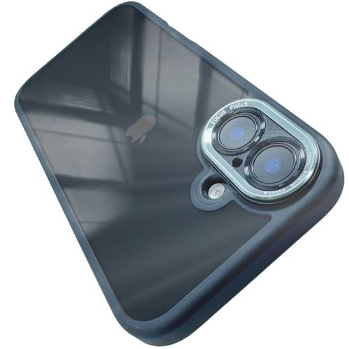 iyite iPhone 16 ケース、一体型カメラレンズ保護機能付き、[ミルグレード耐衝撃防御] 透明バックプレーン保護ケース、iPhone | 