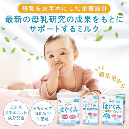 森永 エコらくパック つめかえ用 はぐくみ 800g (400g×2袋)[新生児 赤ちゃん 0ヶ月~1歳頃 粉ミルク] |  | 01