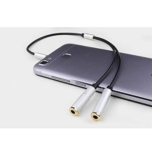 ヘッドホン+マイク用変換アダプタケーブル Deear Y分岐ジャックコネクタケーブル 3極メスx2-4極オス ゲーミングヘッドセット PS4 / |  | 01