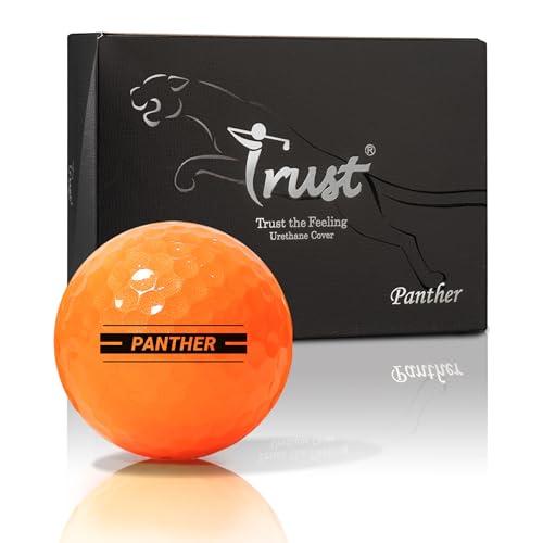 TrustトラストゴルフボールPanther(パンサー)ウレタンカバーソフト打感 Trust Panther (パンサー) クリスタルオレンジウレタンカバー