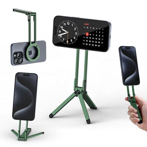 Ulanzi MA30 スマホ三脚 ミニ三脚 全金属製 magsafeに対応 折りたたみ式 持ち運び便利 スタンド＆手持ちモード 361度回転 | 