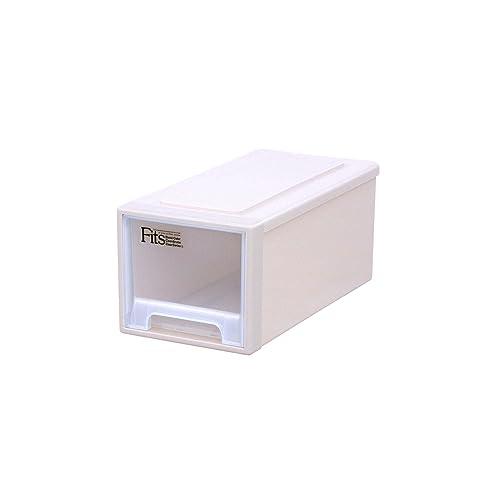 天馬 収納ボックス フィッツケース 小物収納 幅22.5×奥行45×高さ20cm 収納ケース たわみにくい 小物入れ 衣装ケース色 カプチーノ | 