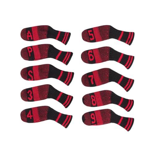 Scott Edward ゴルフアイアンヘッドカバー 10個 セット 入り かわいい 基本的に靴下の形 洗濯 耐久性 ゴルフクラブヘッドプロテク | 