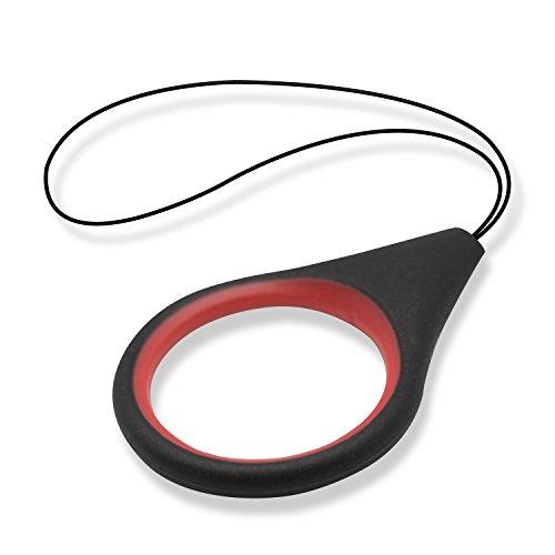 エレコム ストラップ リングストラップ 携帯 スマホ スマホ用 Lサイズ 内径22mm [ソフト&ハード素材のハイブリッドタイプ] ブラック P | 