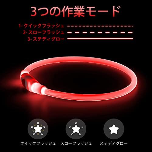 Bpawser 犬首輪 犬光る首輪 犬LED首輪 LED発光首輪 USB充電式 サイズ調節 軽量 犬猫用 夜間犬の散歩用 小型犬 中型犬 大型犬 |  | 01