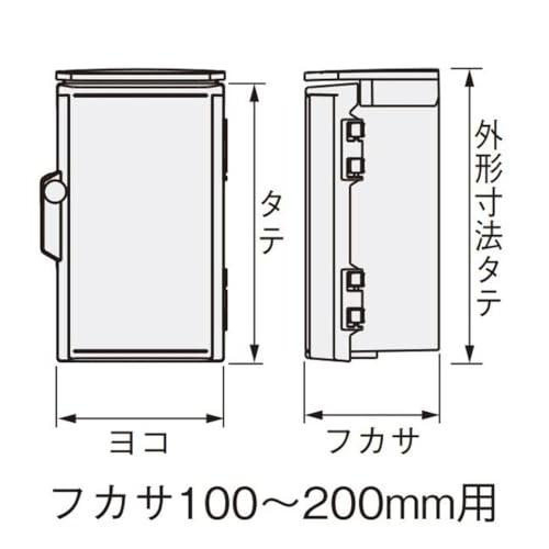 日東工業 プラボックス 屋根付 汎用タイプ ホワイトグレー OP12-1525A