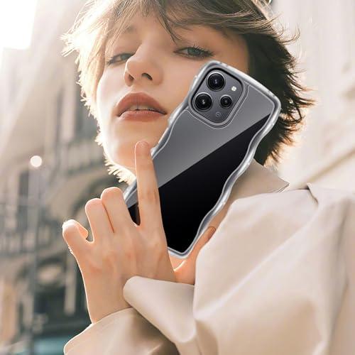 クリア Xiaomi Redmi 12 5G ケース/XIG03 ケース かわいい 波状