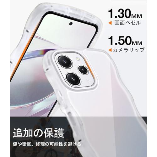 クリア Xiaomi Redmi 12 5G ケース/XIG03 ケース かわいい 波状