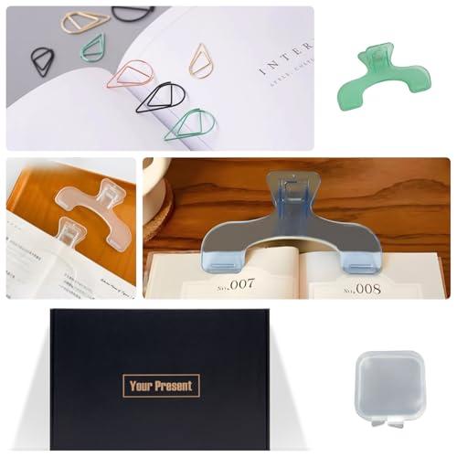 1個セットブッククリップ透明うかんむりクリップ｜教科書・楽譜・分厚い本も開いたまま固定 家族/オフィス/学校で同時使用 耐久性ブックストッパー＆ |  | 02