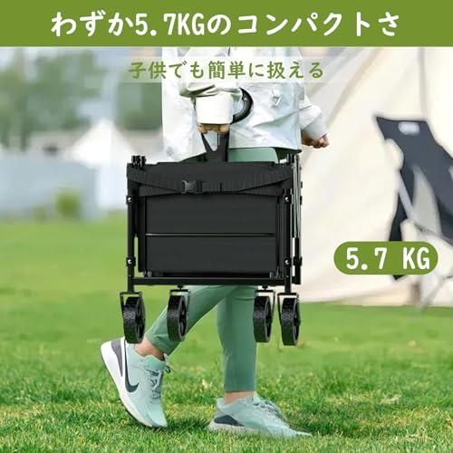 Raynesys キャリーワゴン 小型 容量65L-90L 耐荷重100kg 長物対応 後部展開可 アウトドアワゴン 折り畳み式キャンプカートリ |  | 01