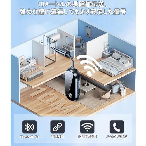 Bluetooth 5.4 トランスミッター 送信機&受信機 一台二役 Bluetooth レシーバー 12.5 時間連続運転 低遅延 ハンズフ |  | 02