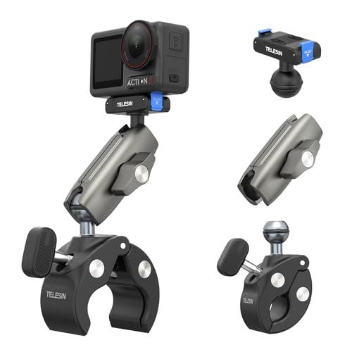 TELESIN DJI Osmo Action 5 Pro/4/3用 クランプマウント 磁気クイック
