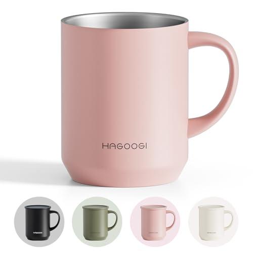 HAGOOGI マグカップ 蓋付き 保温 保冷 360ml 真空断熱マグカップ セラミックコーティング 二重構造 シンプル おしゃれ 家庭やオフ | 