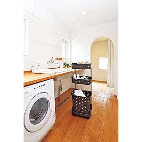 レクエアランドリーバスケット3段 ダークブラウン |  | 01