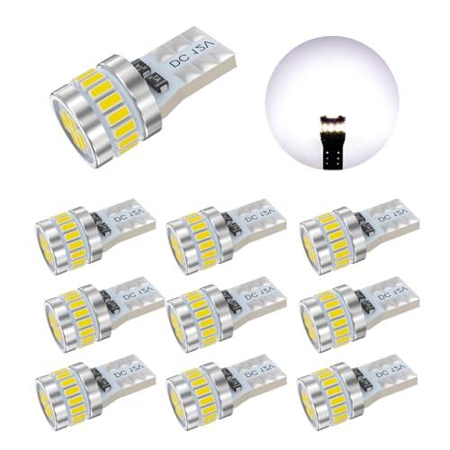 T10 LED ホワイト 爆光 10個 LED T10 車検対応 3014LEDチップ24連 12V 車用 ポジション/ライセンスランプ/ナンバ | 