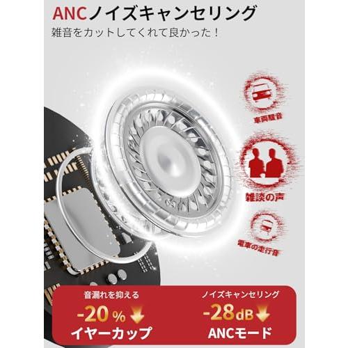 雑音を軽減・音楽に集中 ヘッドホン Bluetooth ANC ノイズキャンセ