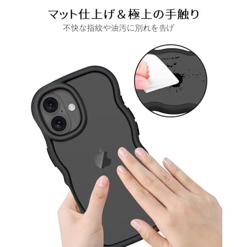 BENTOBEN iPhone 16用 ケース 半透明 波型 うねうね かわいい 韓国 超軽量 薄型 耐衝撃 レンズ保護 擦り傷防止 ストラップ |  | 02