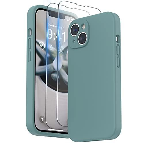 SURPHY iPhone14用ケース シリコンフィルム付き 6.1インチ対応(2022) あいふぉん14用シリコンケース （レンズの全面保護） | 
