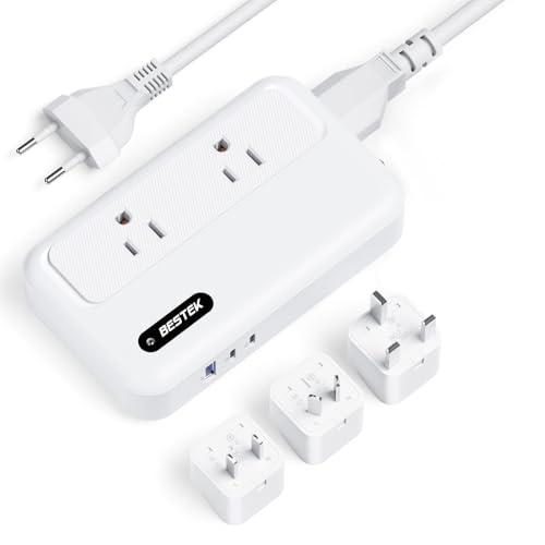 BESTEK 経済産業省承認済み 海外旅行用変圧器 修正正弦波 設計 変圧器 USB-C PD35W 急速充電対応 US EU UK AU プラ | 