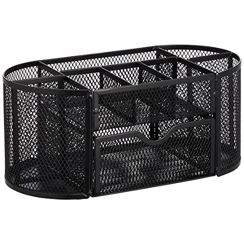 ベーシック 小物収納 机用 メッシュ オフィス オーガナイザー 23.5×11.5×10cm ブラック | 