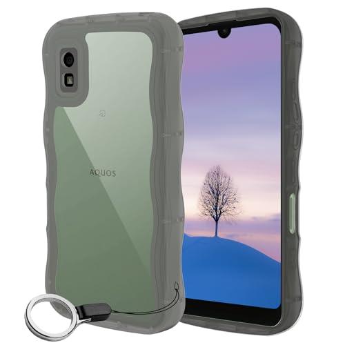 AQUOS wish wish2 ケース クリアブラック ウェーブ SH-51C SHG06